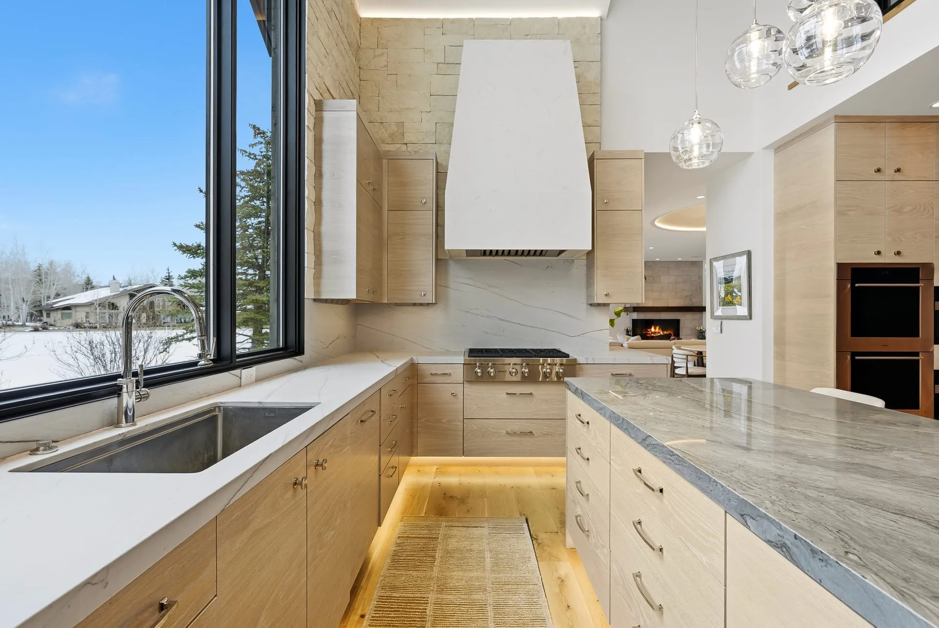 Kitchen custom hood cluster