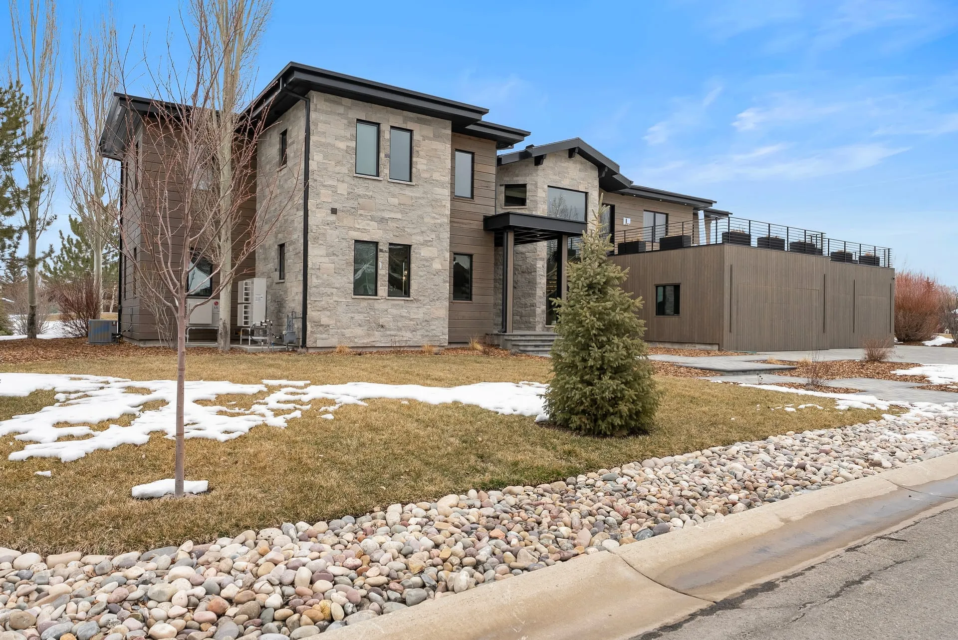 Modern home exterior front