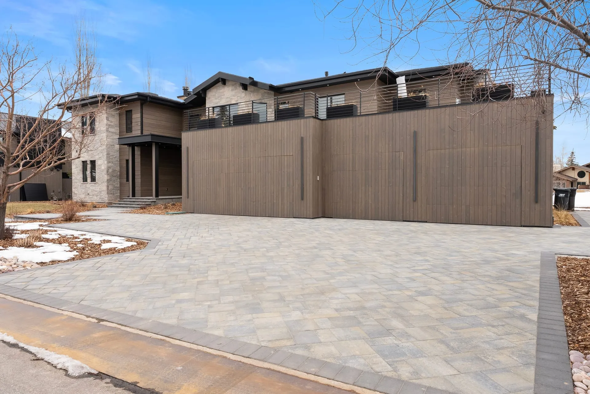 Modern home exterior paver