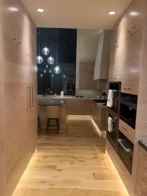 Wood galley cluster pendants